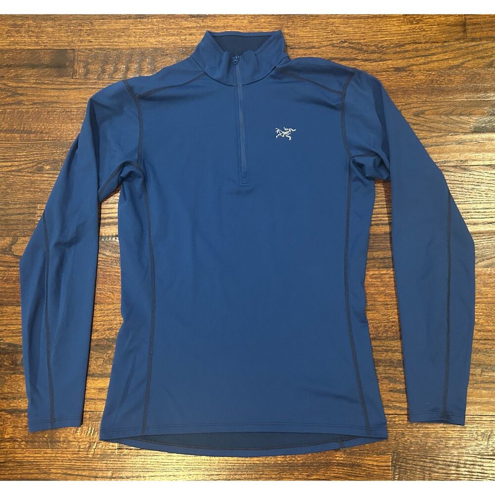 Arc'teryx dark Blue Quarter Zip Long Sleeve base layer men's Size Unknown READ